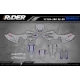 Motorrad-Dekor DEKOR Motocross YAMAHA GREY FLAG