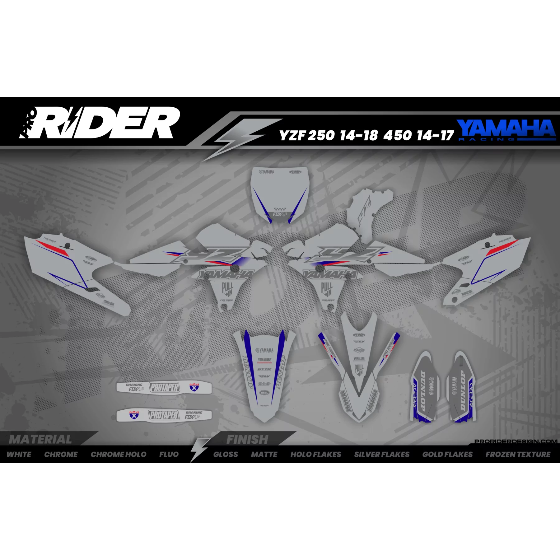 Motorcycle graphics Graphics Motocross YAMAHA GREY FLAG