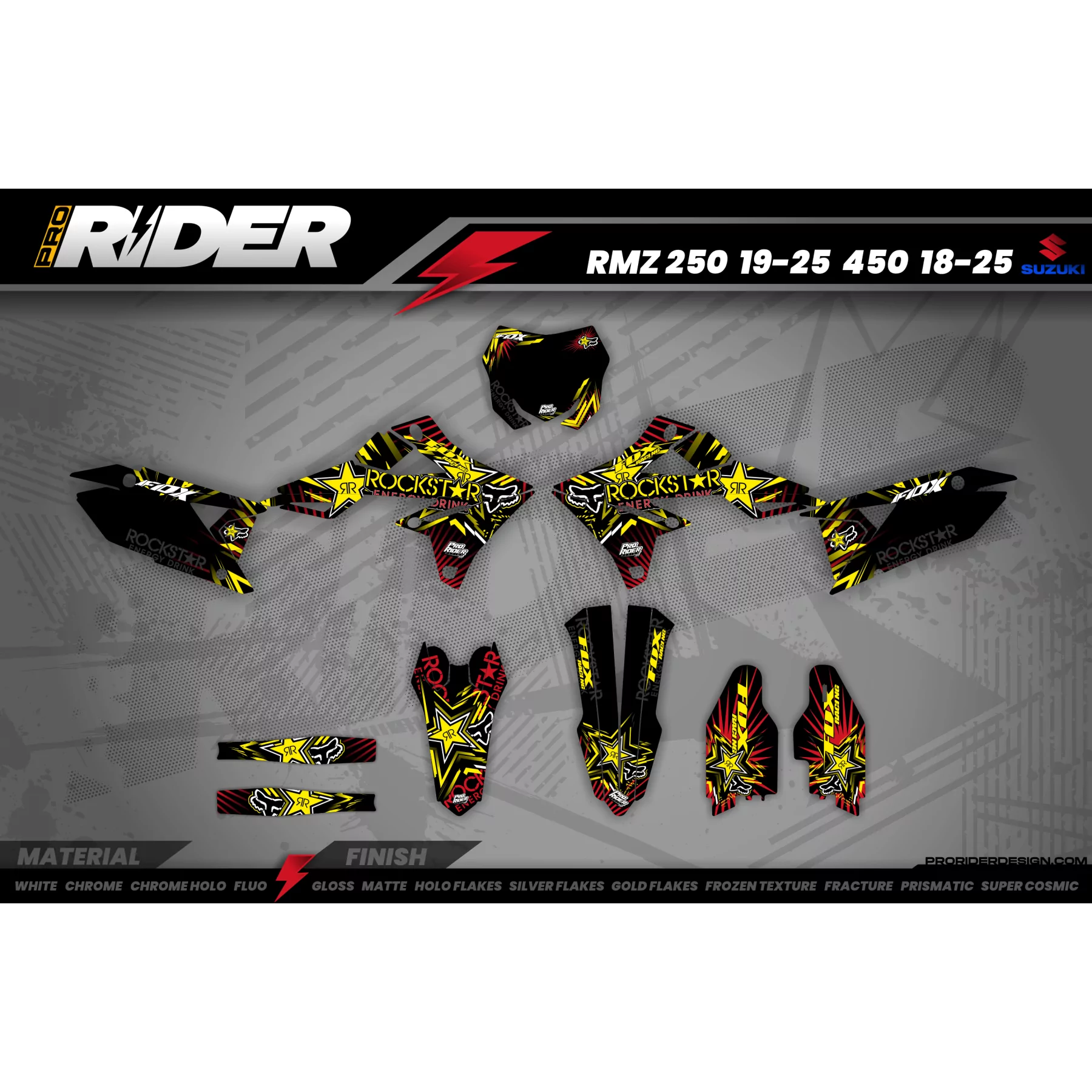 Kit déco moto Kit déco Motocross perso FOXSTAR