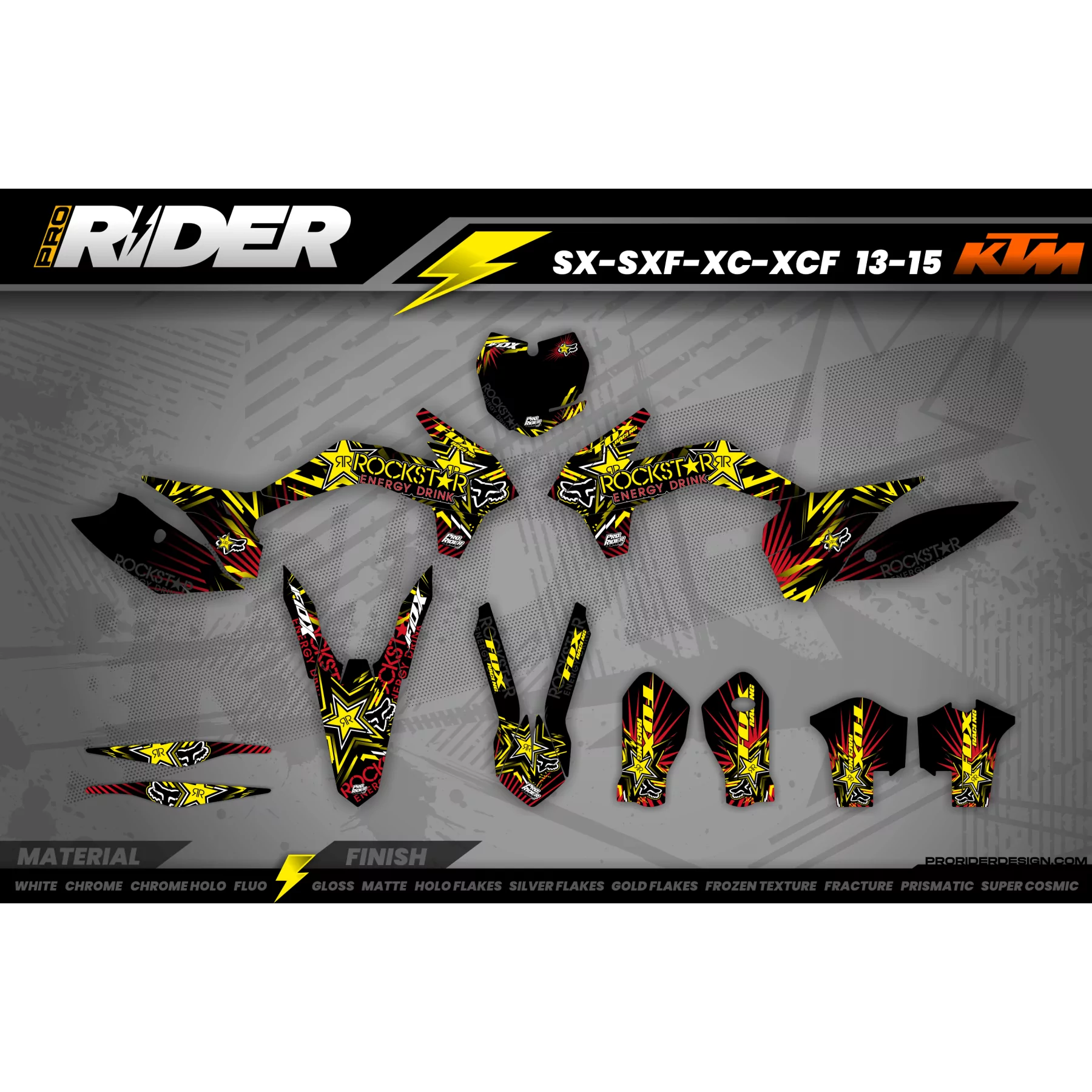 Kit déco moto Kit déco Motocross perso FOXSTAR