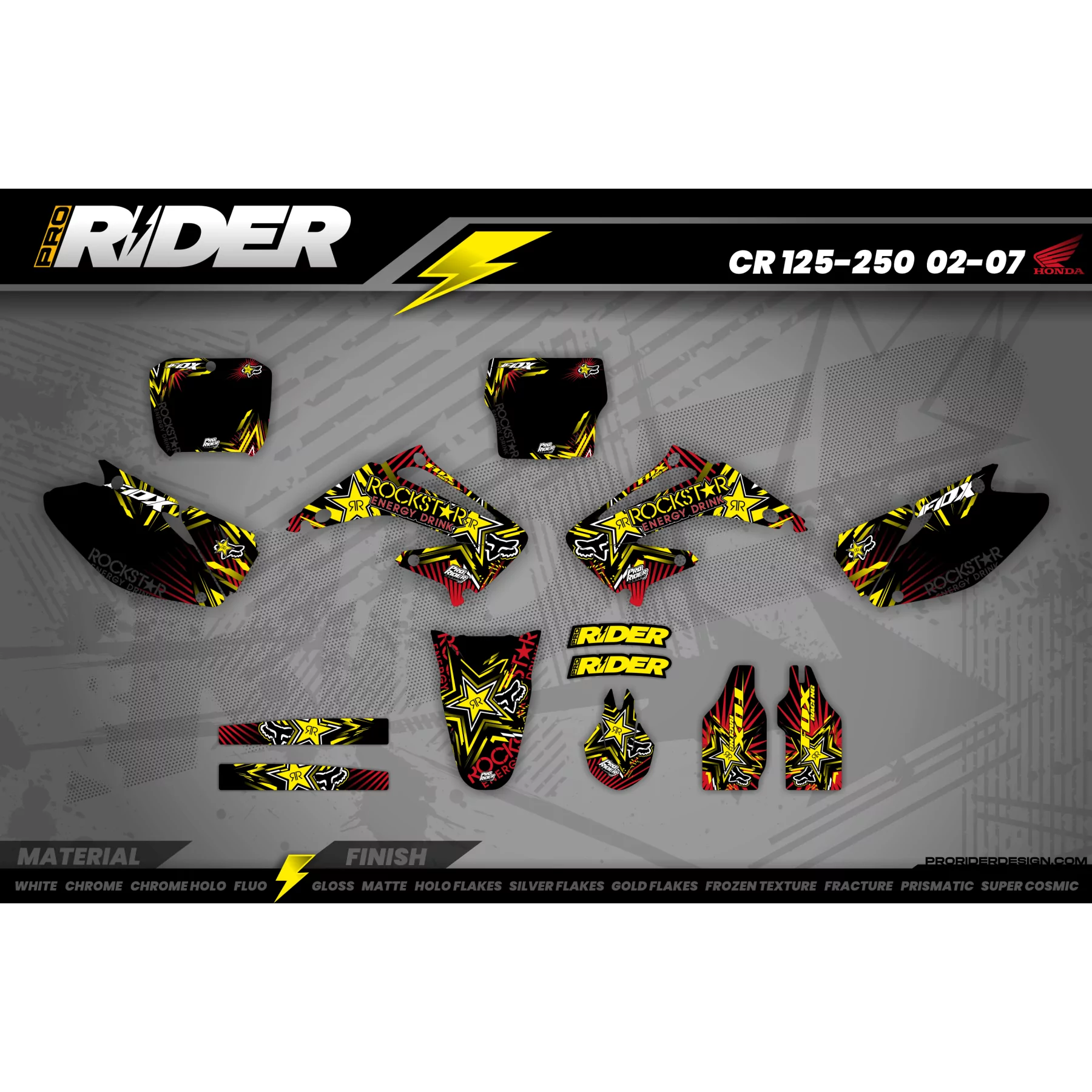 Kit déco moto Kit déco Motocross perso FOXSTAR