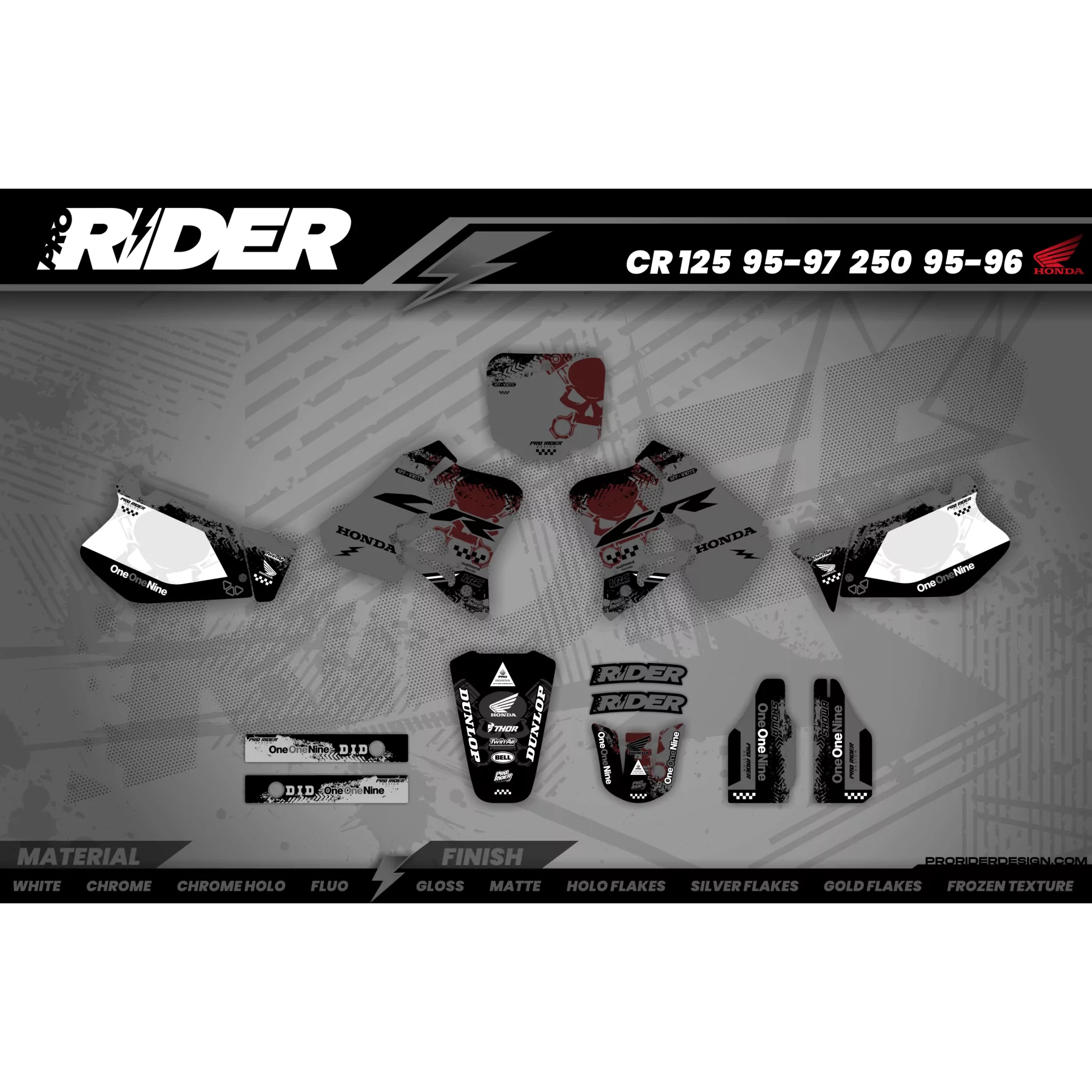 Kit adhesivos moto KIT ADHESIVOS Motocross HONDA DANGER GR