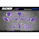 Kit adhesivos moto Kit adhesivos Motocross YAMAHA CARTOON MANGA BRUSH PURPLE/WHITE