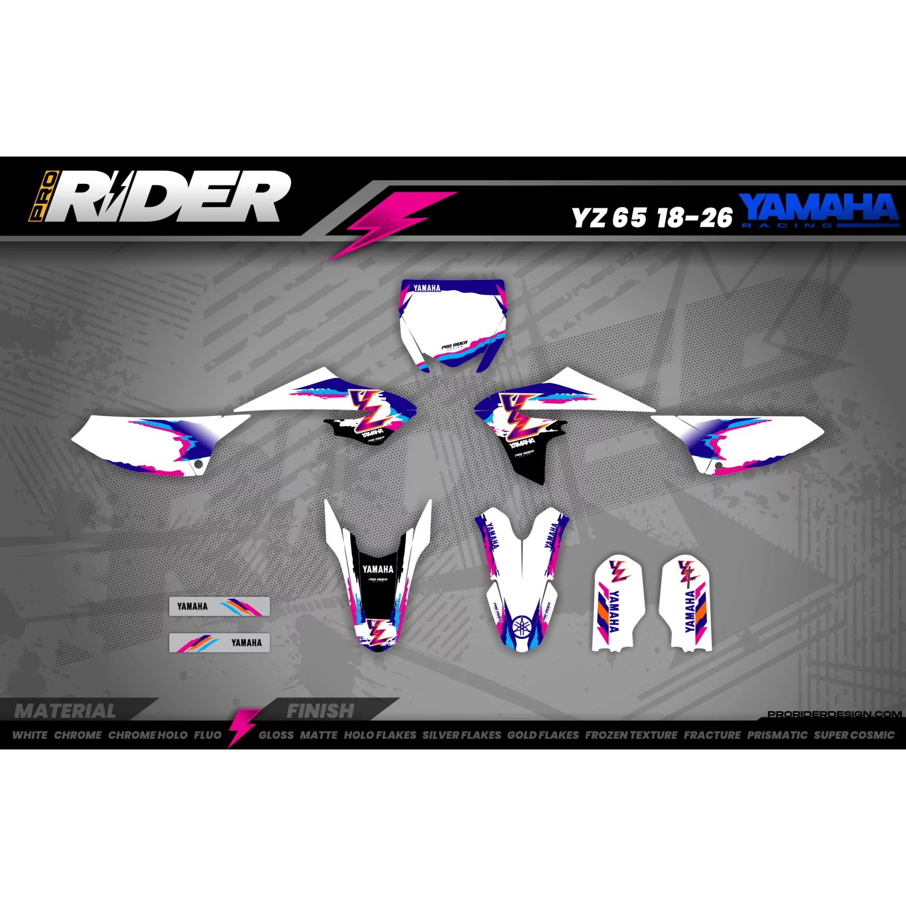 Motorcycle graphics Graphics Motocross YAMAHA 93th blue clicli