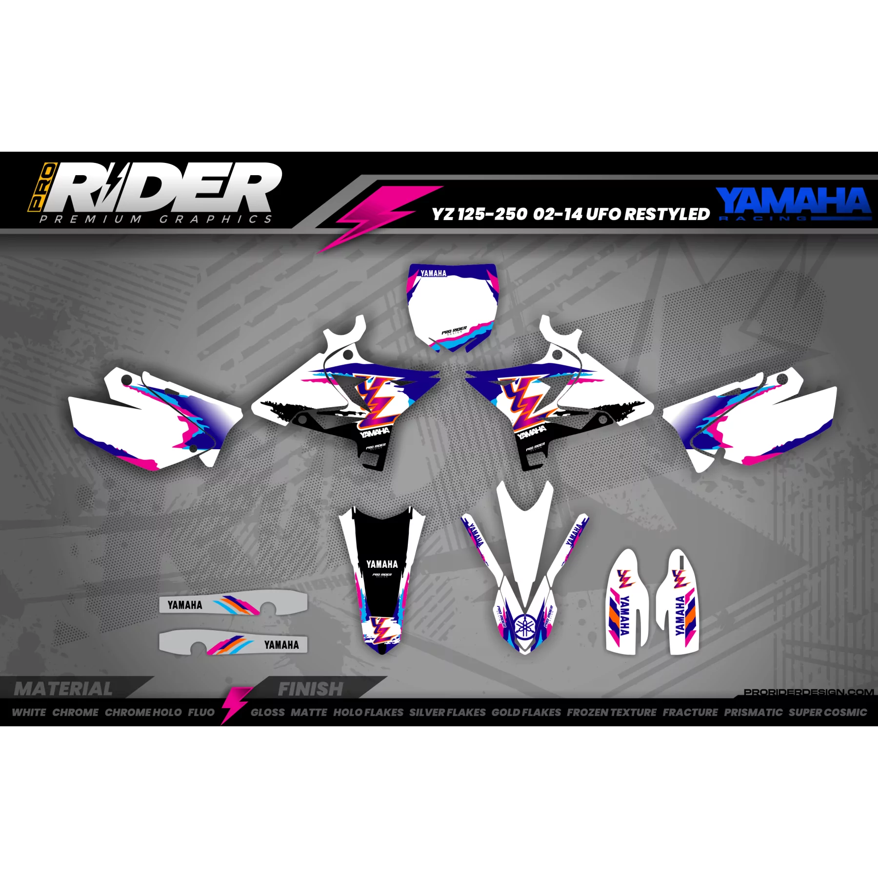 Grafiche moto Grafiche Motocross YAMAHA 93th blue clicli