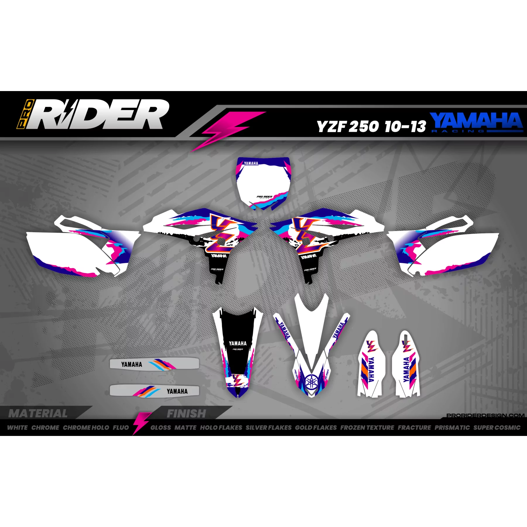 Motorcycle graphics Graphics Motocross YAMAHA 93th blue clicli