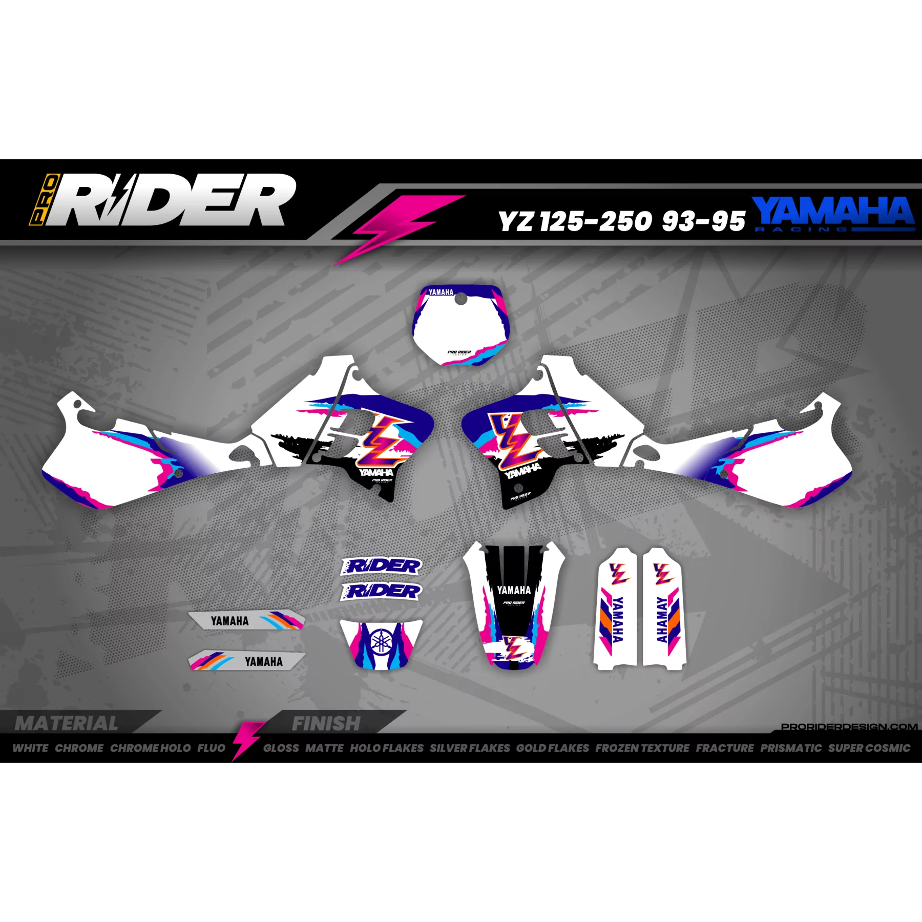 Stickerset motor STICKERSET Motocross YAMAHA 93th