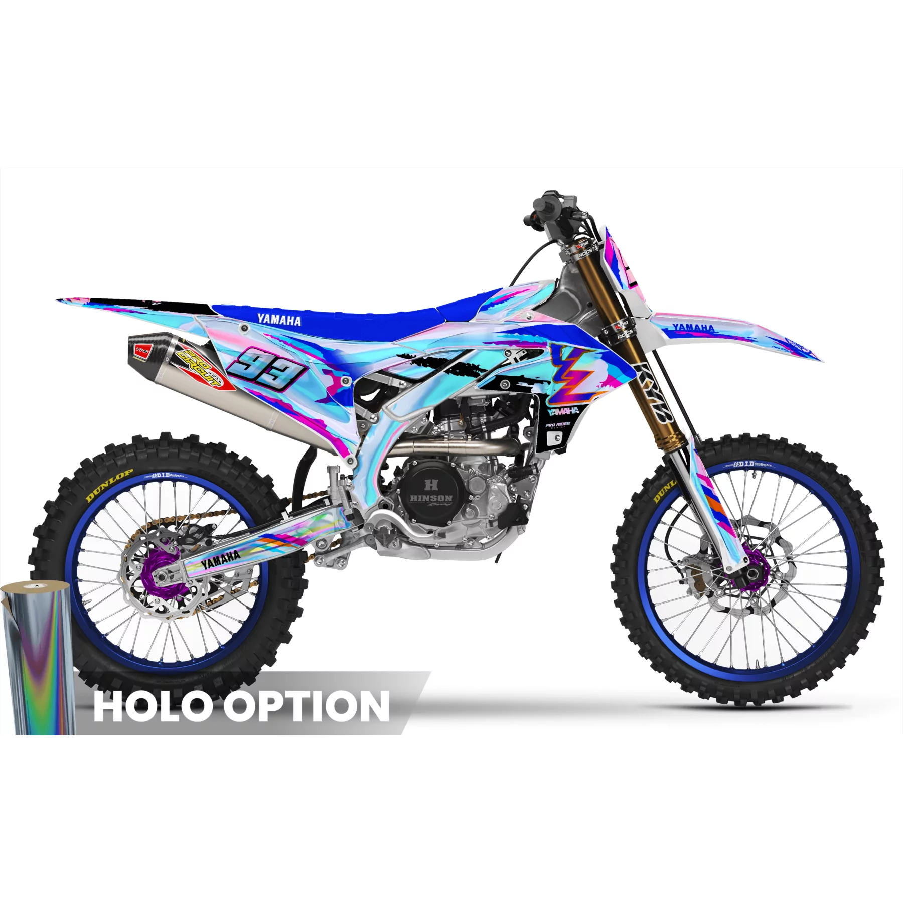 Stickerset motor STICKERSET Motocross YAMAHA 93th blue clicli