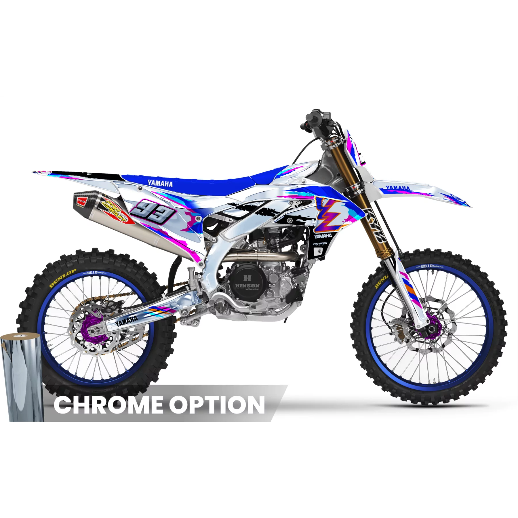 Grafiche moto Grafiche Motocross YAMAHA 93th blue clicli