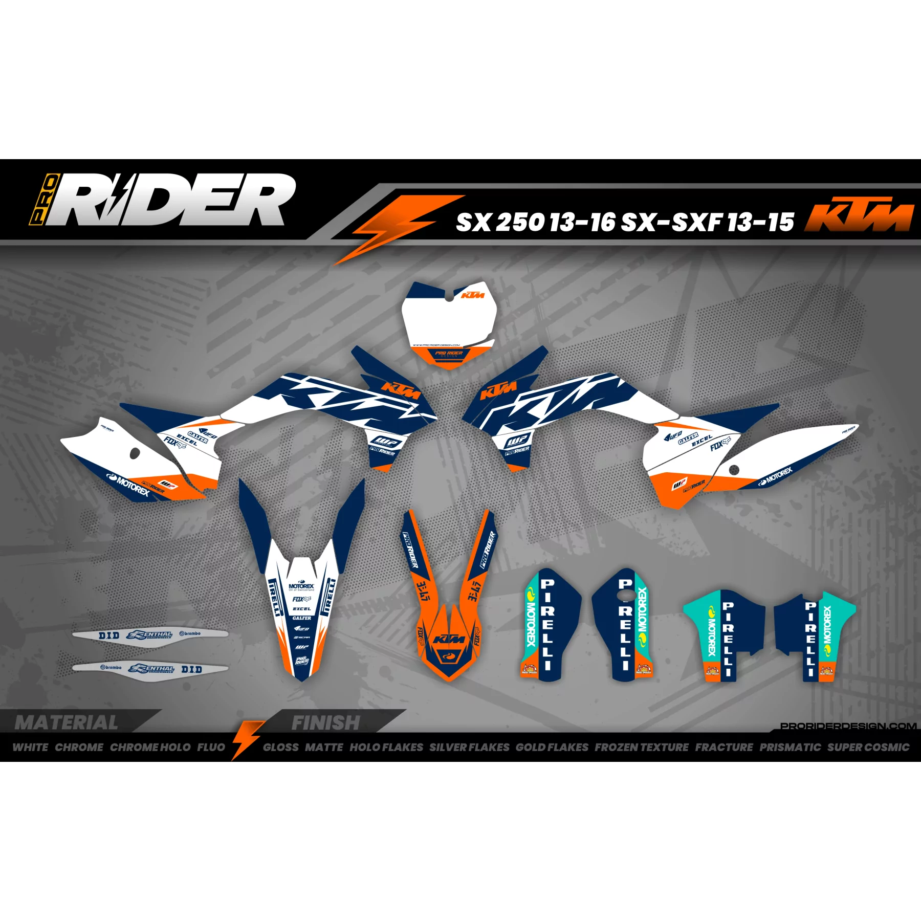 Stickerset moto Stickerset Motocross KTM SX SXF EXC - DRIFTING