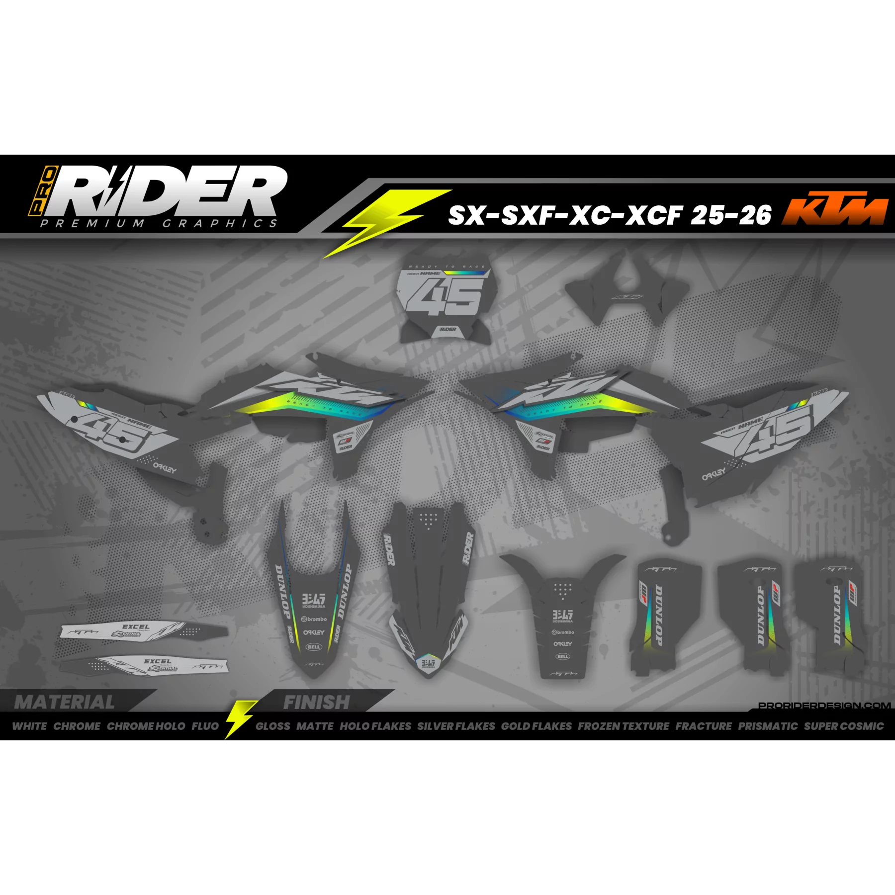 Kit adhesivos moto Kit adhesivos MOTOCROSS KTM | Foxhill