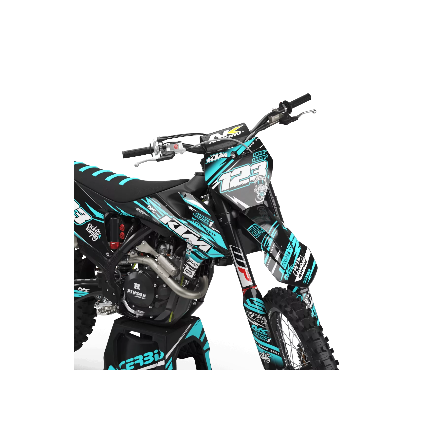 Motorcycle graphics Graphics Motocross KTM JUST1 TEAL
