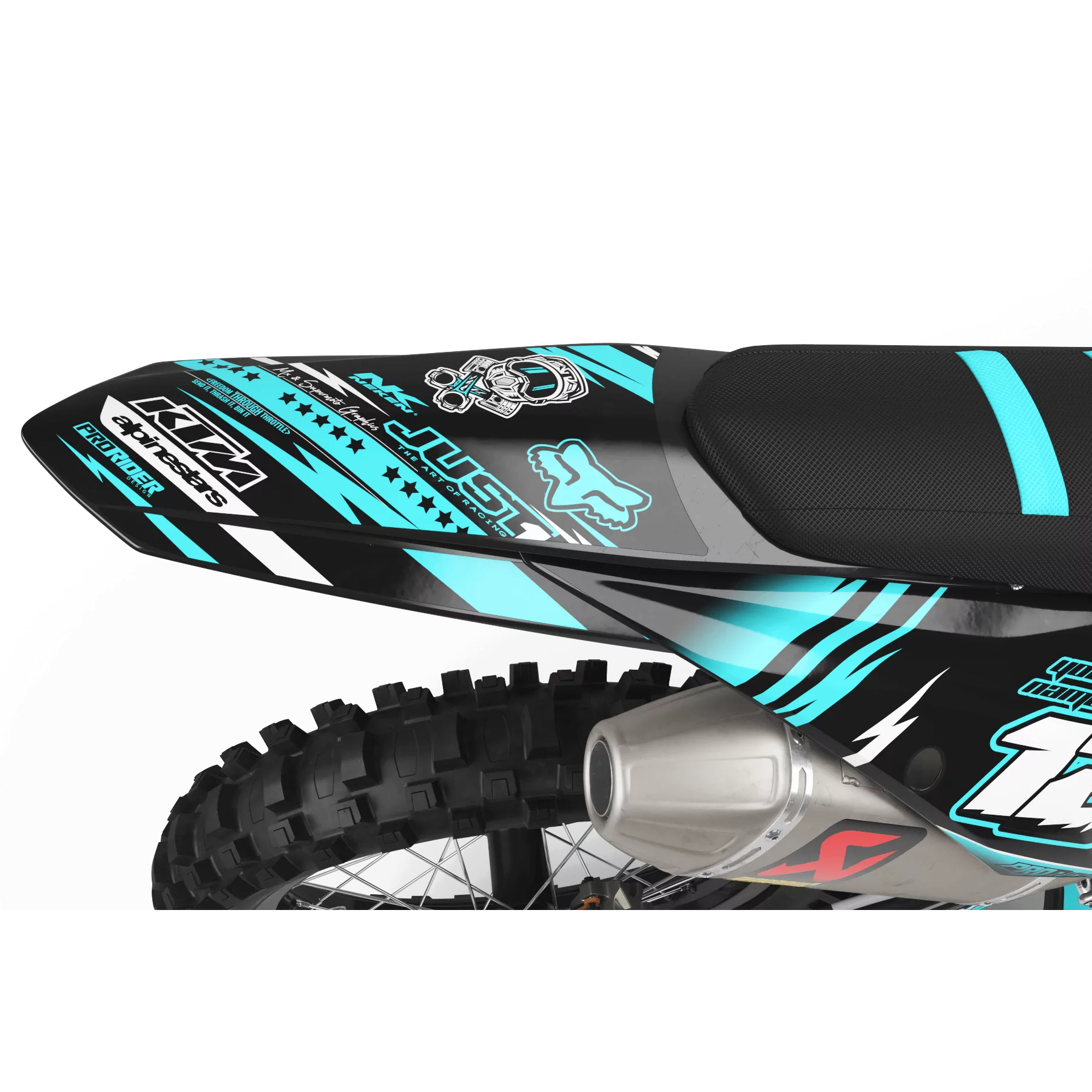 STICKERSET motor Stickerset Motocross KTM JUST1 TEAL