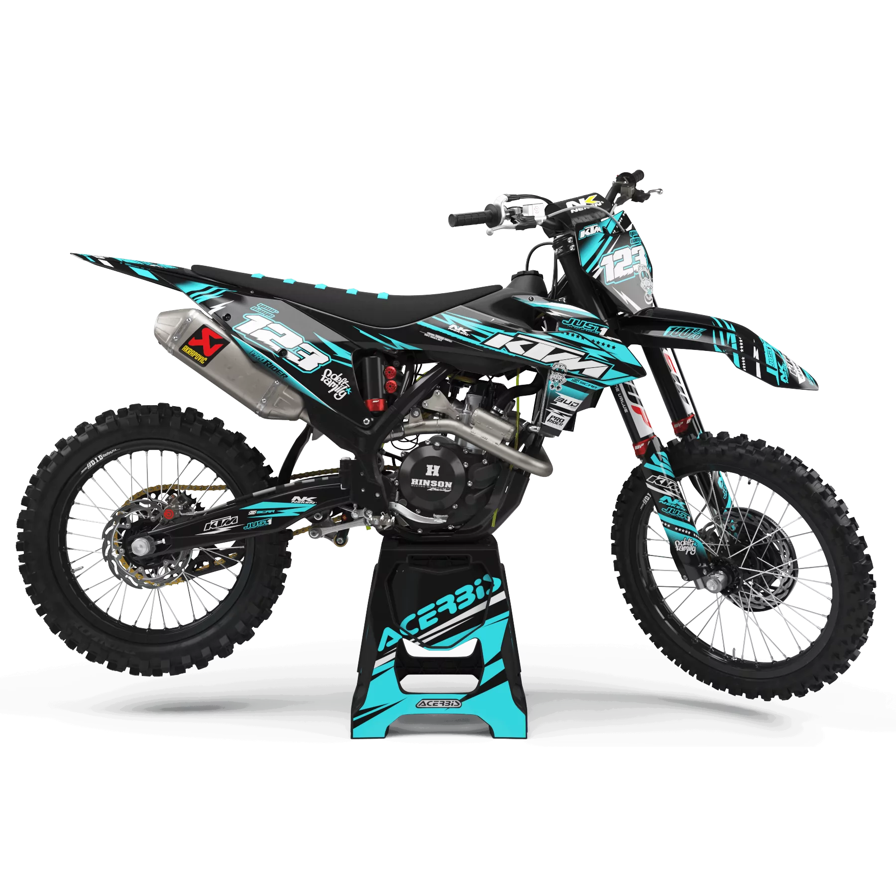 GRAPHICS moto Graphics Motocross  KTM JUST1 TEAL