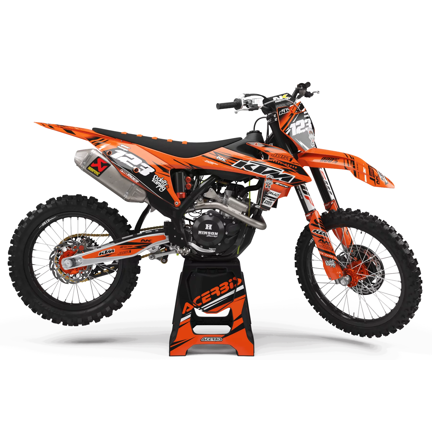 DEKOR Moto Motorrad Dekor Motocross KTM JUST1 ORANGE