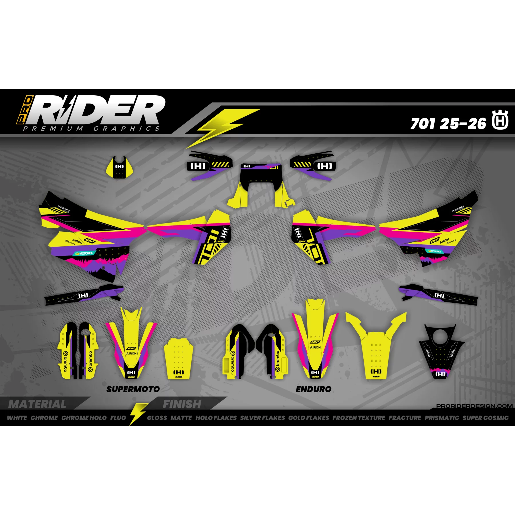 Kit adhesivos moto KIT ADHESIVOS 701 HUSQVARNA | PALTOM