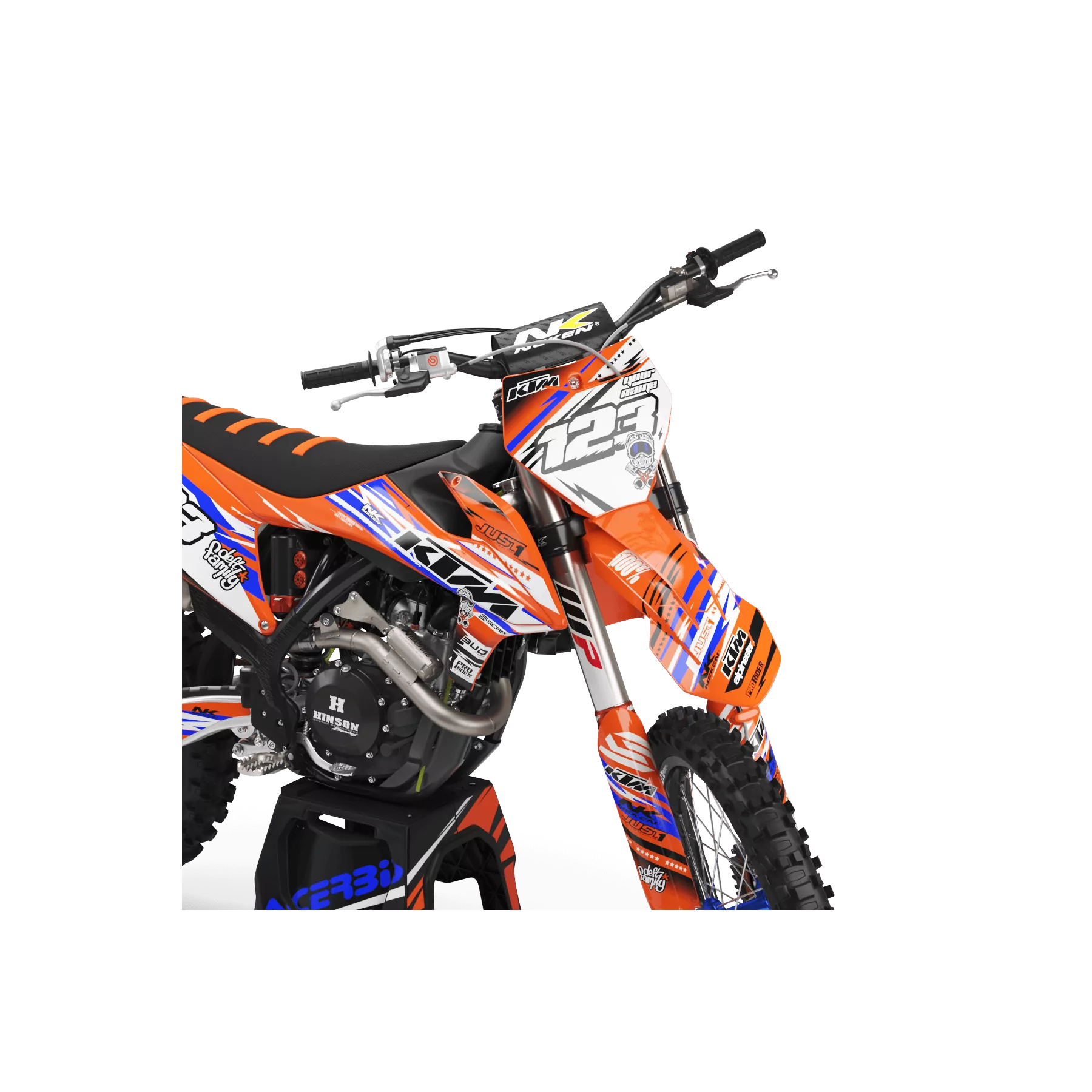 DEKOR Moto Dekor Motocross KTM JUST1 BLUE