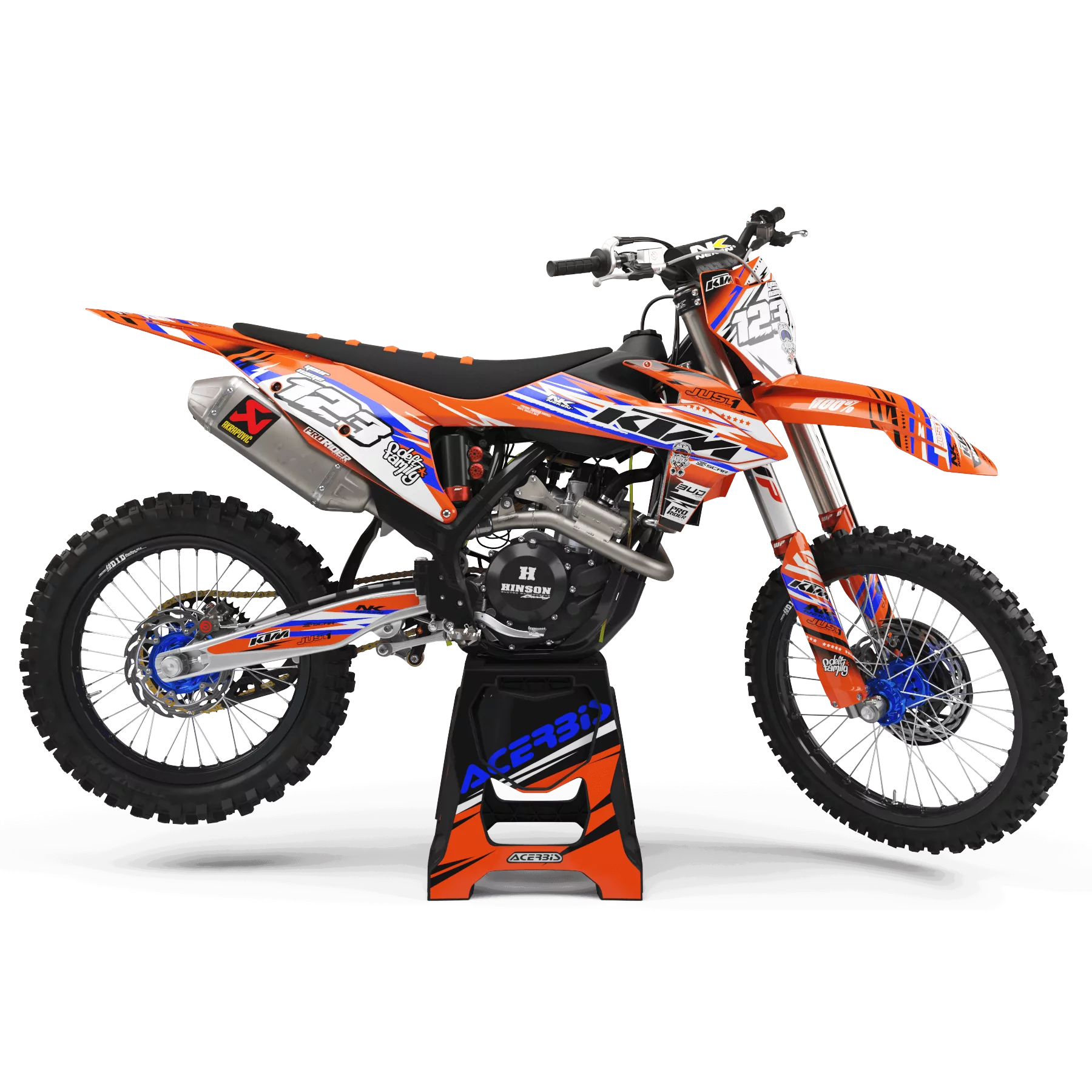 DEKOR Moto Dekor Motocross KTM JUST1 BLUE
