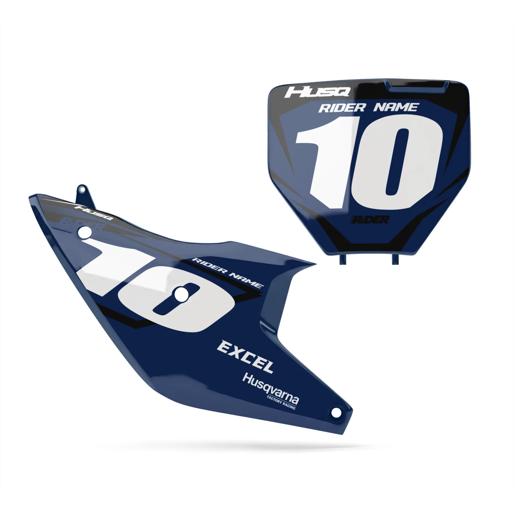 Motorstickerset STICKERSET NUMMERBORDACHTERGRONDEN PERSO HUSQVARNA Ivan White Blue
