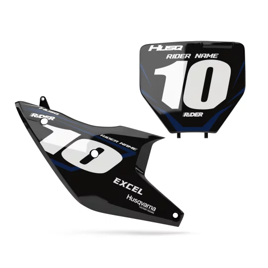 Dekor Moto Dekor NUMMERNSCHILDER HINTERGRUND PERSO HUSQVARNA Ivan Black White