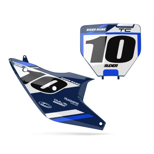 Kit adesivos moto KIT ADESIVOS FUNDOS DE PLACAS PERSO HUSQVARNA Alkar White Blue