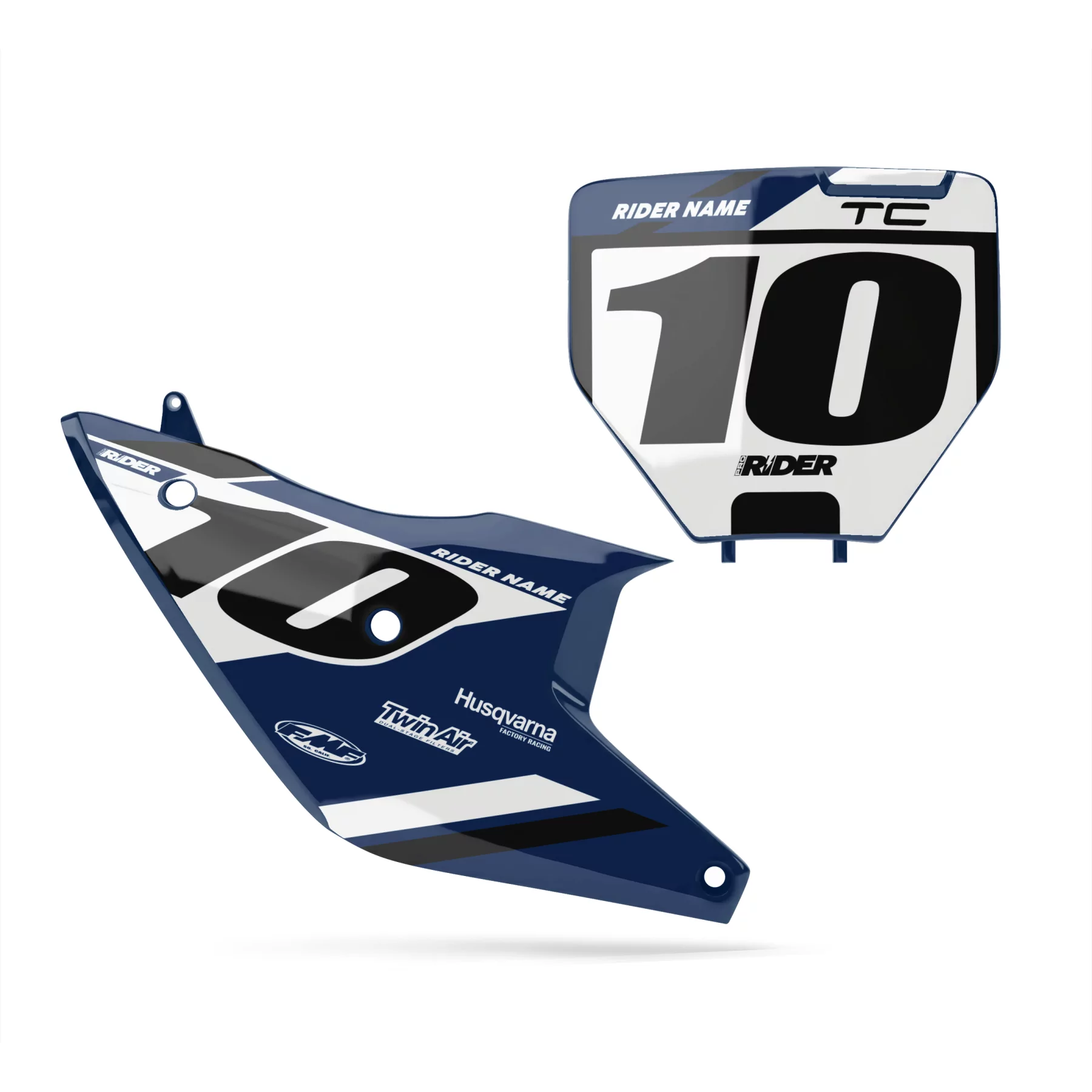 Kit déco moto KIT DECO FONDS DE PLAQUES PERSO HUSQVARNA Alkar Blue