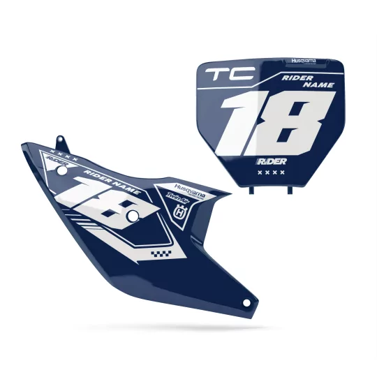 GRAFICHE moto Grafiche FONDI TARGA PERSO HUSQVARNA Albax Full Blue