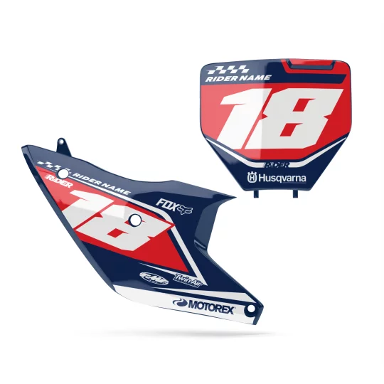 GRAFICHE moto Grafiche FONDI TARGA PERSO HUSQVARNA Kantik Blue