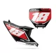 Motorstickerset STICKERSET NUMMERBORDACHTERGRONDEN PERSO HUSQVARNA Kantik Red