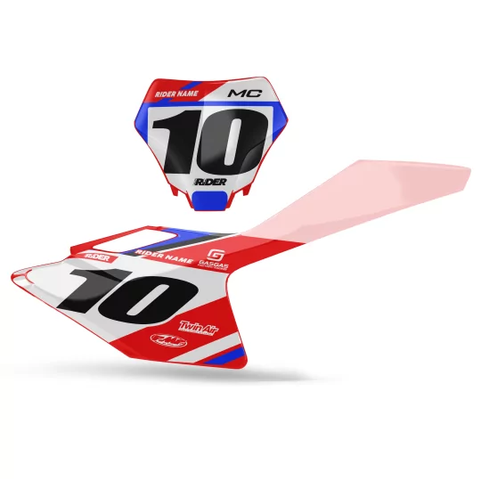 GRAPHICS moto GRAPHICS NUMBER PLATE BACKGROUNDS PERSO GASGAS Vantek Red Blue