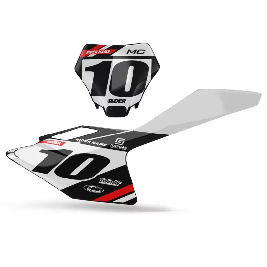 GRAFICHE moto GRAFICHE FONDI TARGHE PERSO GASGAS Vantek Black White