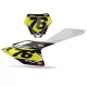 STICKERSET motor STICKERSET NUMMERPLAATONDERGRONDEN GEPERSONALISEERD GASGAS Blast Black Yellow