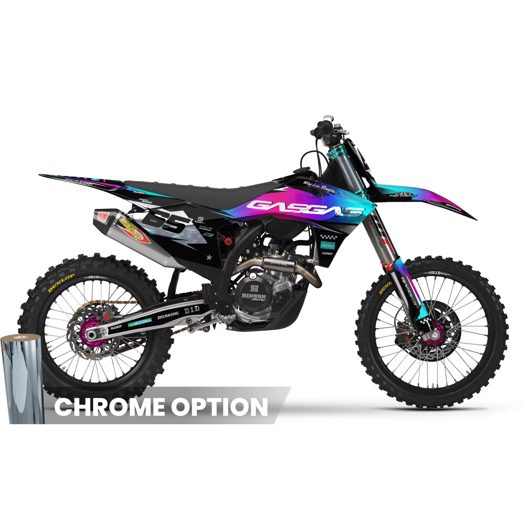 Stickerset moto STICKERSET MOTOCROSS GASGAS GRADIENT PULSE