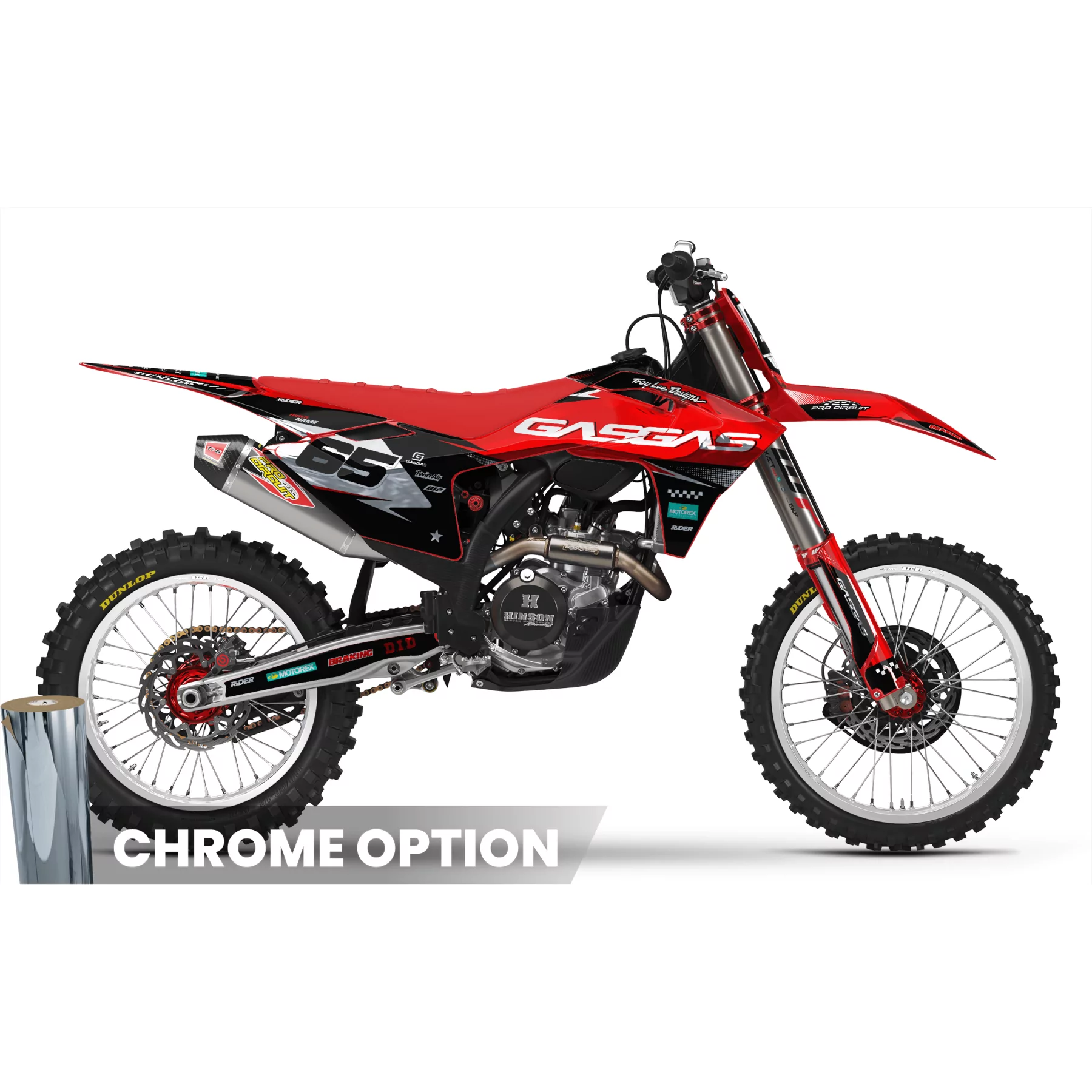 Kit adesivos moto KIT ADESIVOS MOTOCROSS GASGAS RED PULSE