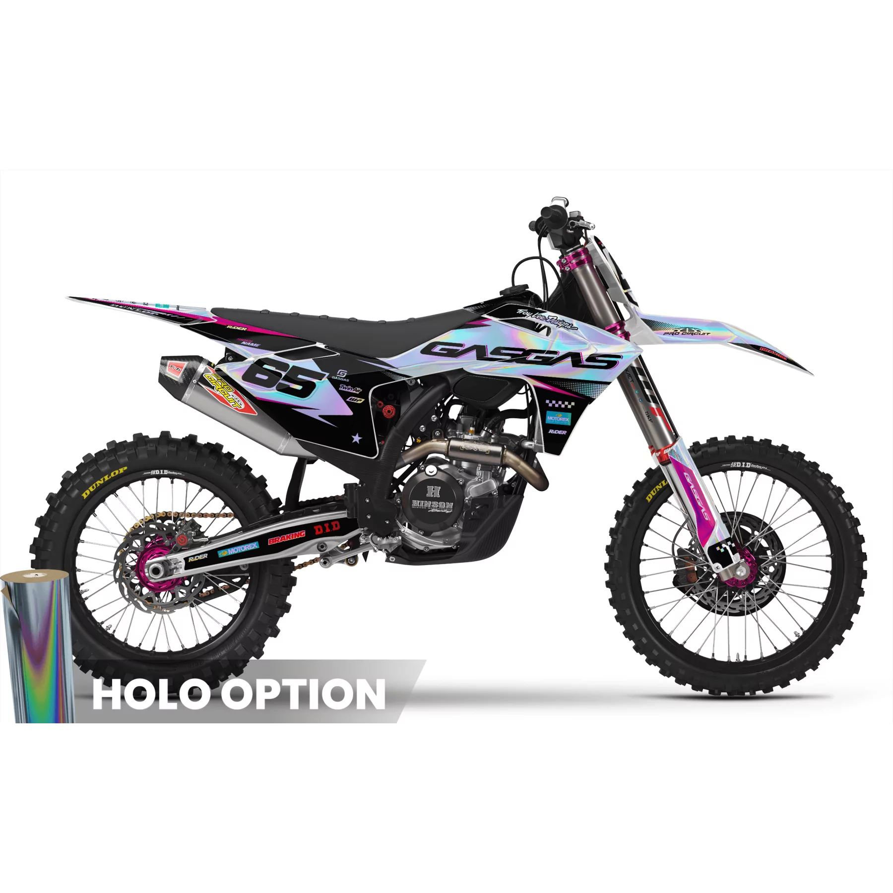 Stickerset moto STICKERSET MOTOCROSS GASGAS WHITE PULSE