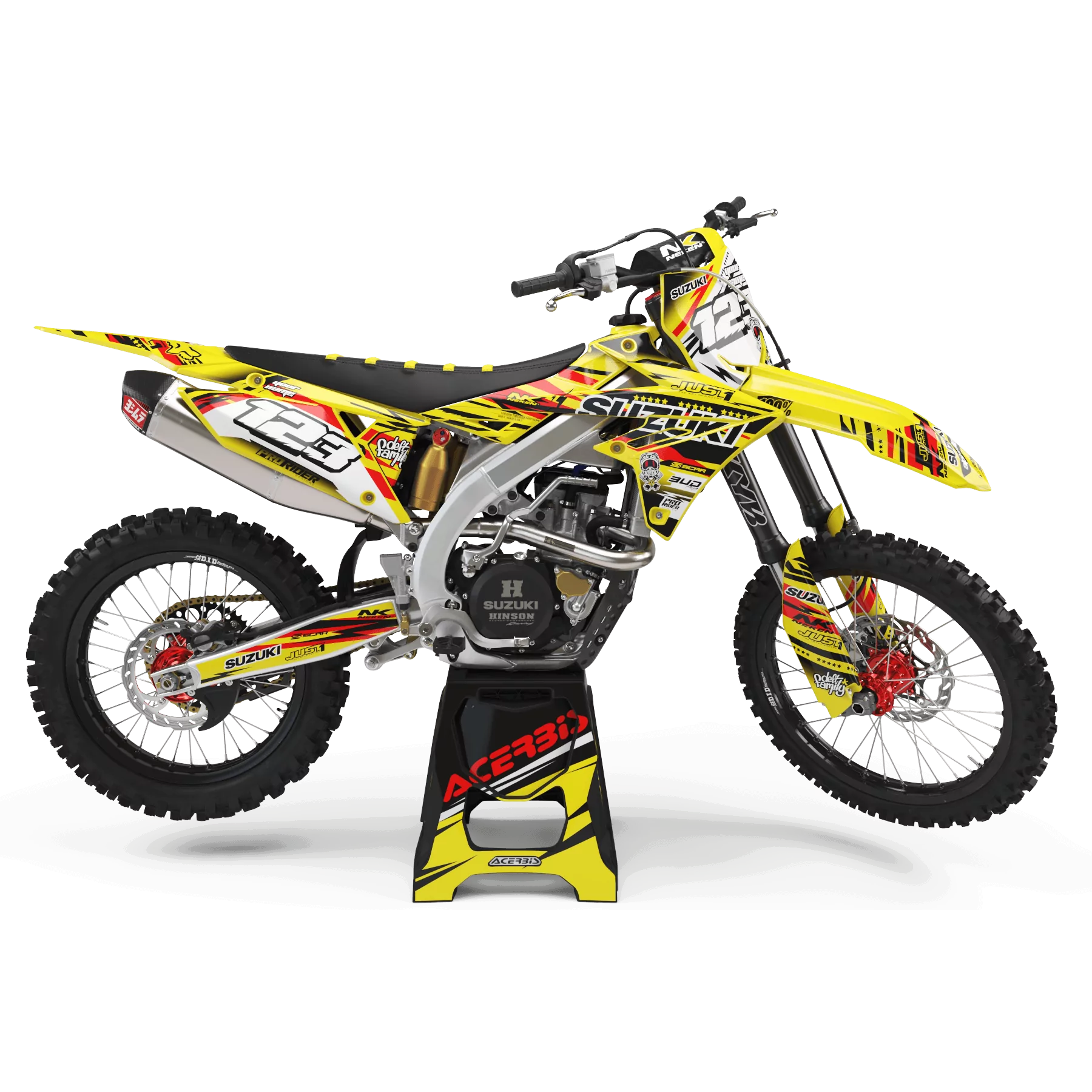 STICKERSET motorstickers Stickerset Motocross SUZUKI JUST1 RED