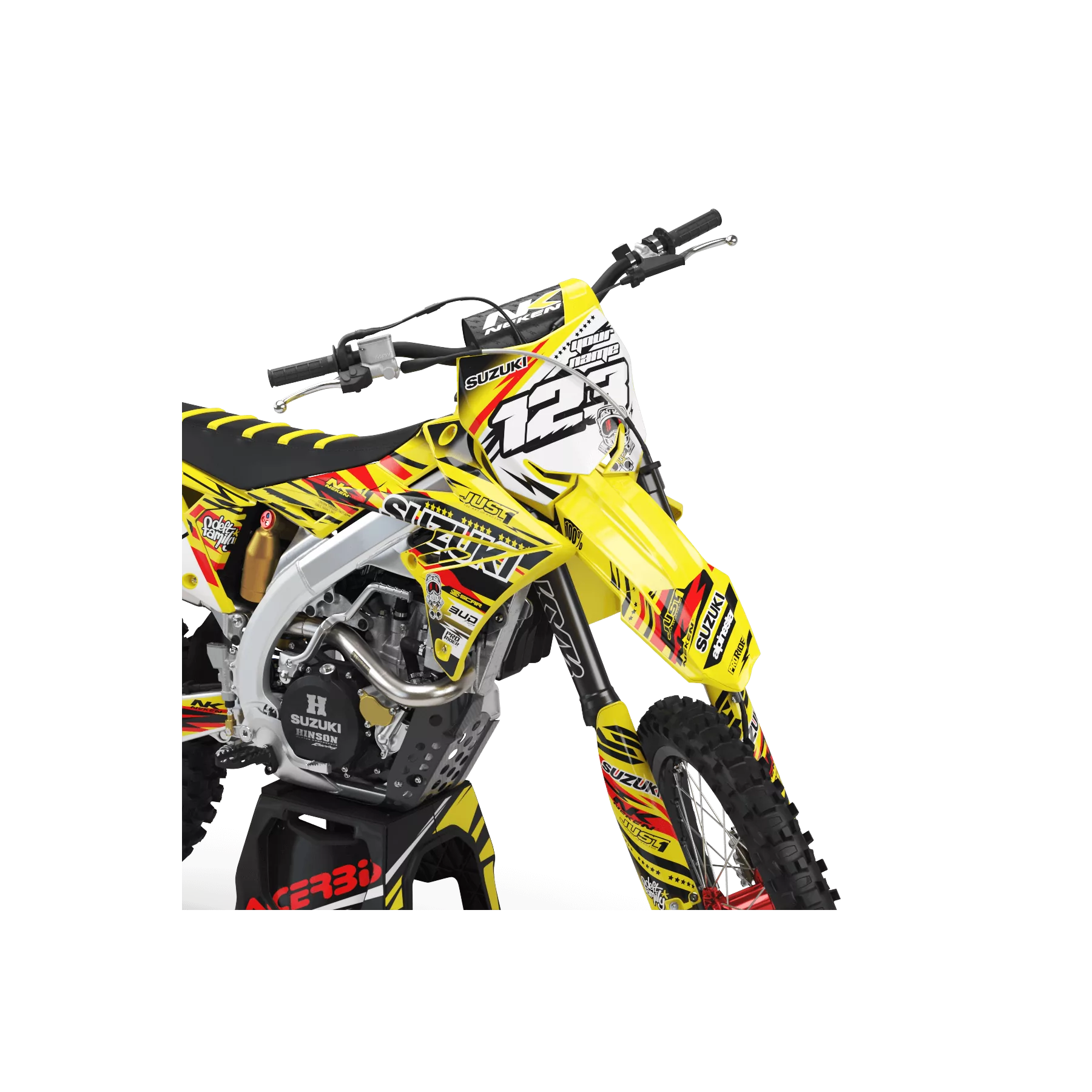 STICKERSET moto Stickerset Motocross SUZUKI JUST1 RED
