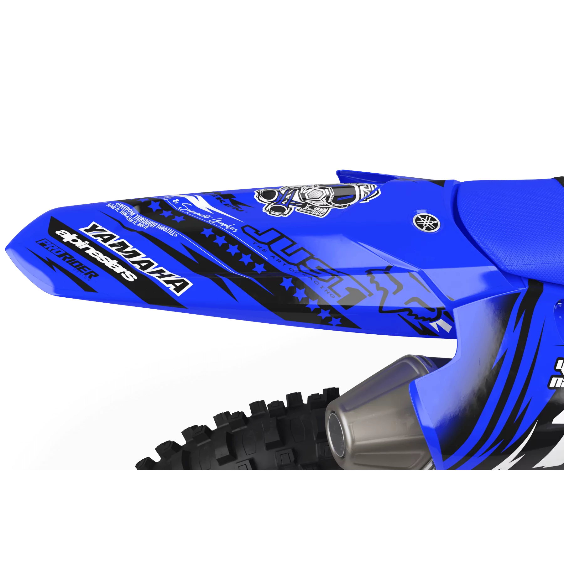 STICKERSET motorstickers Stickerset Motocross YAMAHA YZ YZF... JUST1 blue