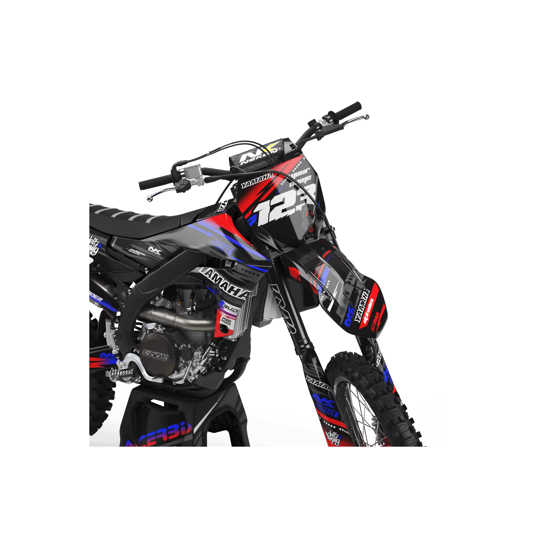 Kit adhesivos moto KIT ADHESIVOS Motocross YAMAHA YZ YZF... JUST1 black