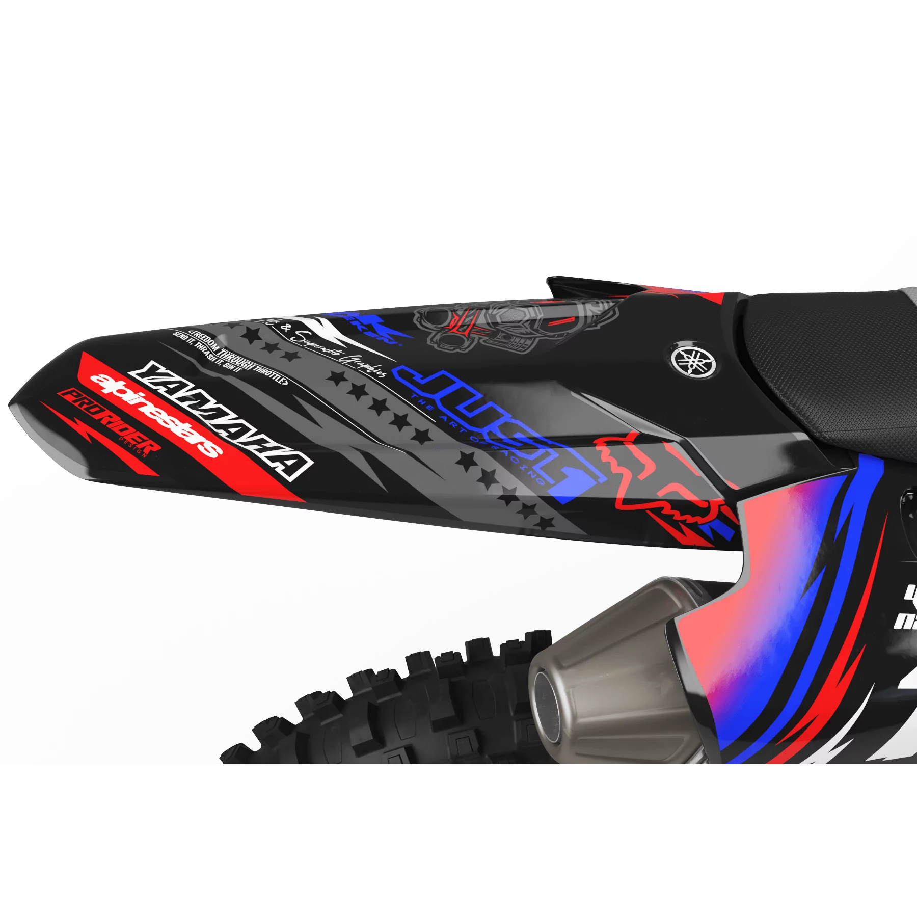 Kit adhesivos moto KIT ADHESIVOS Motocross YAMAHA YZ YZF... JUST1 black