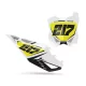 Motorstickerset STICKERSET NUMMERBORDACHTERGRONDEN PERSO KAWASAKI Pulse Series White