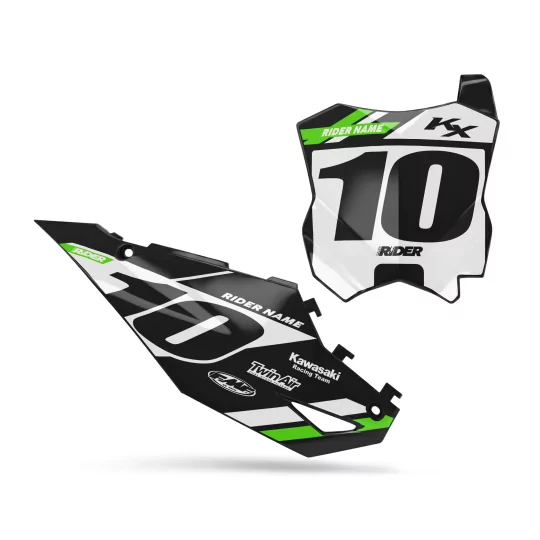 Grafiche moto GRAFICHE FONDI TARGA PERSONALIZZATI KAWASAKI Bands Black Series
