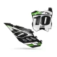 GRAPHICS moto kit GRAPHICS CUSTOM NUMBER PLATE BACKGROUNDS KAWASAKI Bands Black Series