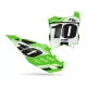 GRAPHICS moto kit GRAPHICS CUSTOM NUMBER PLATE BACKGROUNDS KAWASAKI Bands Green Series