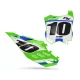 GRAPHICS moto kit GRAPHICS CUSTOM NUMBER PLATE BACKGROUNDS KAWASAKI Bands Green Blue