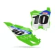 Moto graphics KIT DECO NUMBER PLATES PERSO KAWASAKI Bands Green White