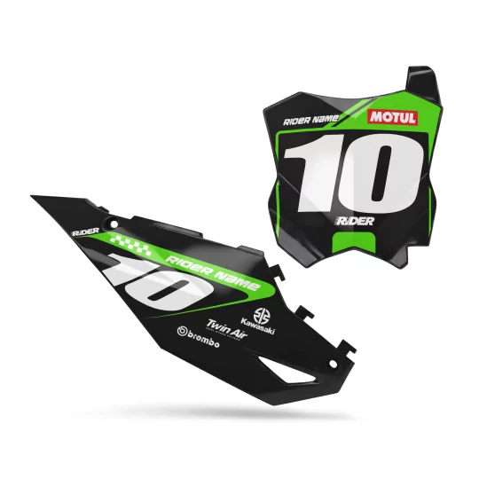 grafiche moto GRAFICHE FONDI TARGHE PERSO KAWASAKI Bands Black