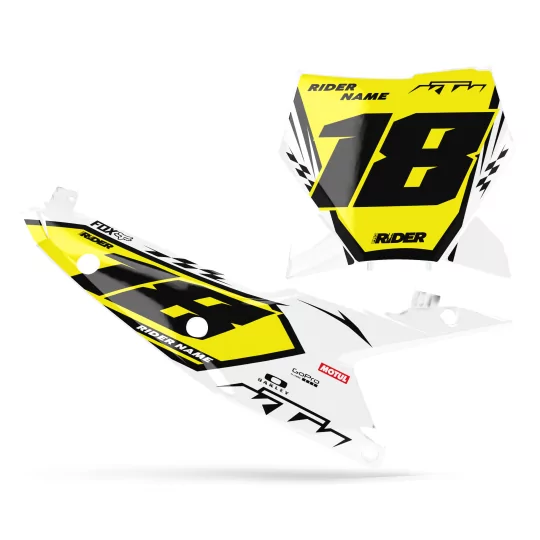 Stickerset moto STICKERSET NUMMERPLAAT ACHTERGRONDEN PERSO KTM FIRSTY