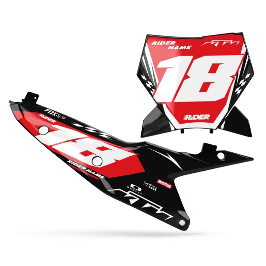 Stickerset moto STICKERSET NUMMERBORD ACHTERGRONDEN PERSO KTM AGAFAY