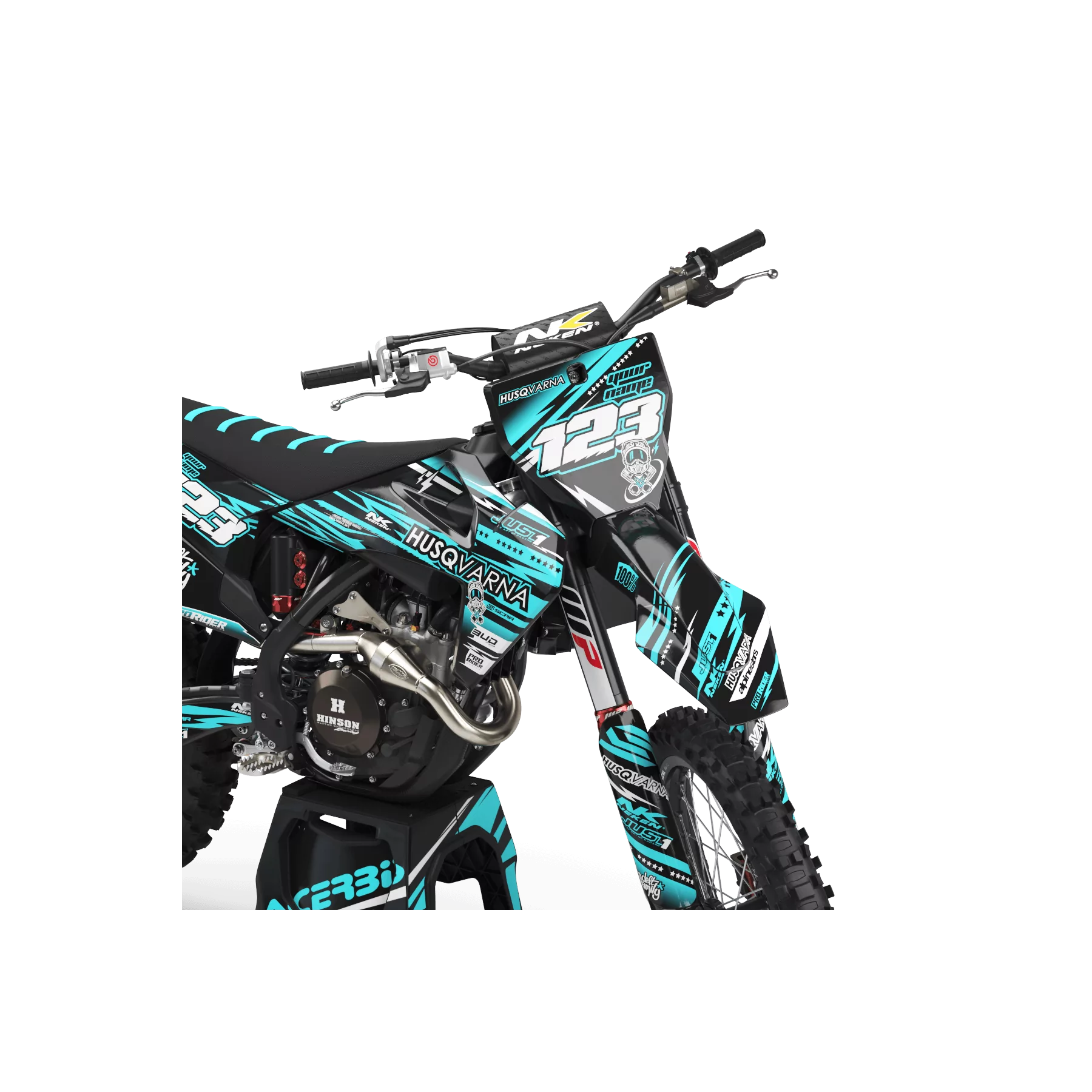 Kit adhesivos moto KIT ADHESIVOS Motocross HUSQVARNA JUST1 TEAL